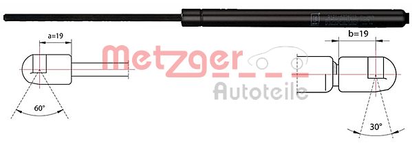 METZGER 2110516 Gasfeder, Koffer-/Laderaum